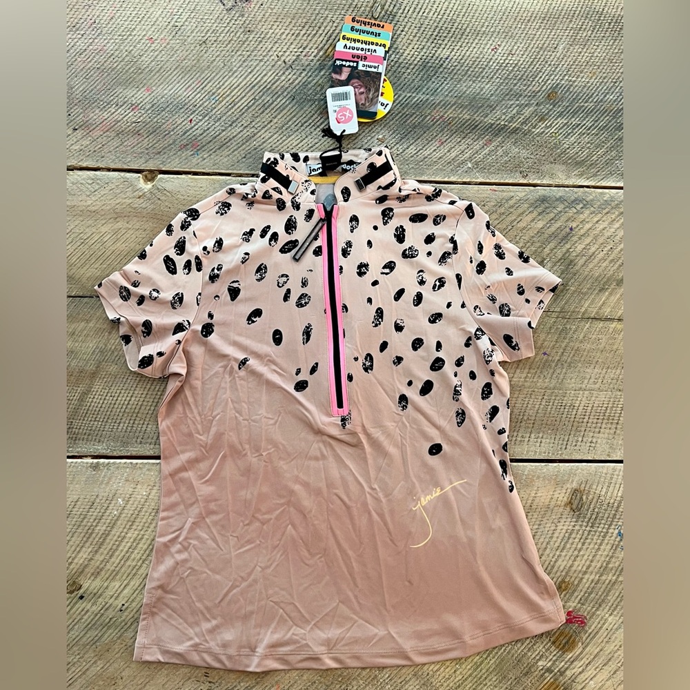 Jamie Sadock Sunsense Sun Shield Women's Leopard‎ Print Zip-Up Top Size XS